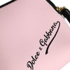 Dolce & Gabbana Pink Solid Nylon DG Logo Print Clutch Zip Borse Pouch Bag