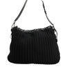 Dolce & Gabbana Black Cashmere Knitted Leather Shoulder Women Borse Bag