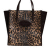Dolce & Gabbana Multicolor Leopard Shopping Tote Shoulder WomenBorse Bag