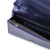 Ferrari Metal blue GT patent leather bag with chain