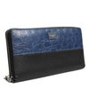 Dolce & Gabbana Black Blue Exotic Leather Men Continental Clutch Wallet