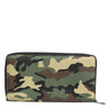 Dolce & Gabbana Multicolor Camouflage Logo Zip Around Continental Wallet