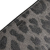 Dolce & Gabbana Black Gray Leopard Leather Zip Around Continental Wallet
