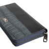 Dolce & Gabbana Black Blue Exotic Leather Men Continental Clutch Wallet