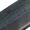 Dolce & Gabbana Black Blue Exotic Leather Men Continental Clutch Wallet