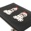 Dolce & Gabbana Black Leather #DGFAMILY Embellished Men Clutch Pouch Bag