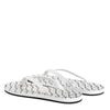 Dolce & Gabbana Black White Logo Beachwear Flats Slipper Shoes