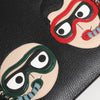 Dolce & Gabbana Black Leather #DGFAMILY Embellished Men Clutch Pouch Bag