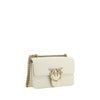 PINKO Beige Calf Leather Bos Taurus Shoulder Bag
