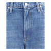 Mother Denim Blue Cotton Cropped Jeans