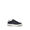 Ferragamo Blue Calf Leather Bos Taurus Low Top Sneakers