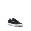 Ferragamo Blue Calf Leather Bos Taurus Low Top Sneakers