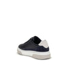 Ferragamo Blue Calf Leather Bos Taurus Low Top Sneakers