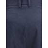 Ella Blue Cotton Casual Pants