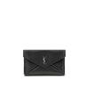 Saint Laurent Clutch-Tasche aus schwarzem Kalbsleder, Modell Bos Taurus