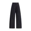 Ella Black Cotton Casual Pants
