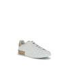 Dolce & Gabbana White Calf Leather Bos Taurus Low Top Sneakers