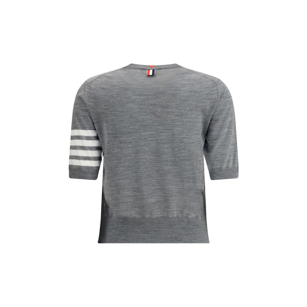 Thom Browne Gray Fleece Wool T-Shirt