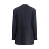 Brunello Cucinelli Blue Fleece Wool Blazer