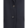 Brunello Cucinelli Blue Fleece Wool Blazer