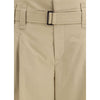 Brunello Cucinelli Beige Cotton Cropped Pants