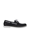 Christian Louboutin Black Leather Slip-On Loafers