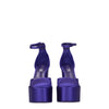 Paris Texas Purple Satin Platform Sandals
