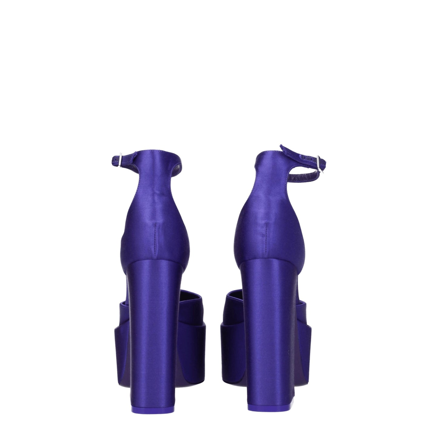 Paris Texas Purple Satin Platform Sandals