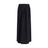 Kristina Ti Black Fleece Wool Long Skirt