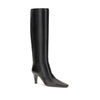 Saint Laurent Black Leather High Heel Boots