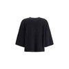 Fabiana Filippi Black Fleece Wool Sweatshirt