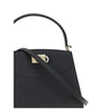 Ferragamo Black Calf Leather Bos Taurus Handbag
