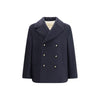 Valentino Blue Fleece Wool Coat
