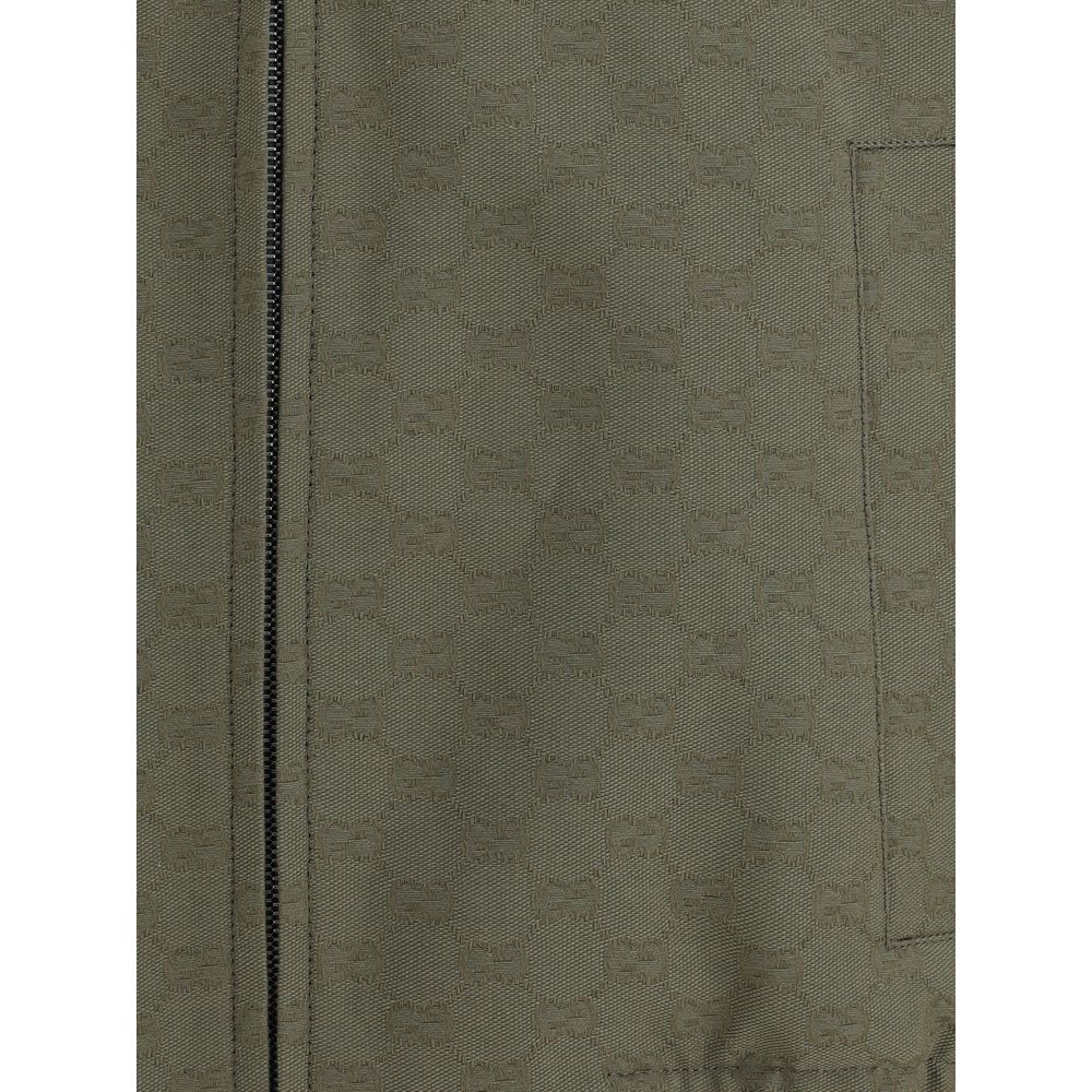 Gucci Bomberjacke aus grüner Baumwolle
