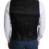 Dolce & Gabbana Black Wool Men Formal Waistcoat Vest