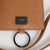 Dolce & Gabbana Dark Brown Leather Lanyard Logo Card Holder Men Wallet