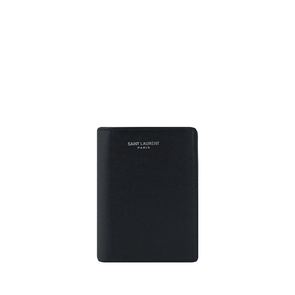Saint Laurent Black Calf Leather Bos Taurus Wallet