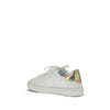 Versace White Calf Leather Bos Taurus Low Top Sneakers