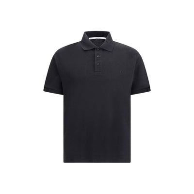 Schwarzes Baumwoll-Polohemd von Saint Laurent