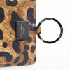 Dolce & Gabbana Leopard Print Leather Embossed Lanyard Card Holder Wallet