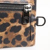 Dolce & Gabbana Leopard Print Leather Embossed Lanyard Card Holder Wallet