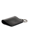 Dolce & Gabbana Wallet Black Leather Logo Embossed Key Chain Card Holder Wallet