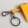 Dolce & Gabbana Yellow Orange Leather Credit Card Key Holder Clip On Wallet
