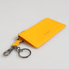 Dolce & Gabbana Yellow Orange Leather Credit Card Key Holder Clip On Wallet