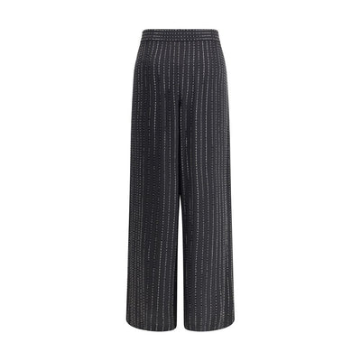Giorgio Armani Black Silk Casual Pants