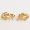 Dolce & Gabbana Gold 925 Sterling Silver Crystal Leaf Accessory Cufflink