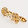 Dolce & Gabbana Gold 925 Sterling Silver Crystal Leaf Accessory Cufflink