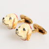 Dolce & Gabbana Brass Gold Tone Dog Puppy Men's Accessories Cufflink