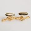 Dolce & Gabbana Gold Musical Note Metal Brass Pin Men Accessory Cufflinks