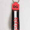 Dolce &amp; Gabbana Schlüsselanhänger mit rotem und weißem DG-Logo aus Polyester und Messing